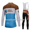 Completo Maglia ML + Pantaloncino con bretelle ML 2018 AG2R La Mondiale N001